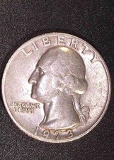  RARE 1973 Quarter ERROR Date & Liberty on Rim, Letters on Eagles Head & Wings picture