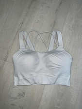 Lululemon Like a Cloud Longline Sports Bra D/DD Support in White Size 8 picture
