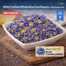 Whole Blue Cornflowers Dried Premium Grade | Herbal Tea Edible Flowers Wild picture