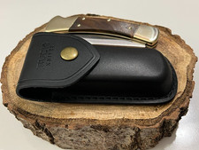 Buck 110 USA Hunter Lockback Wood Handle Folding Knife W/Sheath---- picture