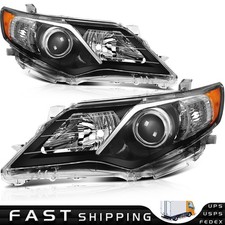 For Toyota Camry [SE Style] 2012-2014 Projector blk Headlights lamps Left+Right picture