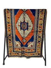 Vintage Tribal Medallion Handmade Turkish 4 x 6 Blue Area Rug picture