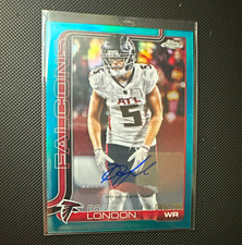 2025 Topps Chrome Football Drake London Falcons Blue Auto #BA-DL 045/150 picture