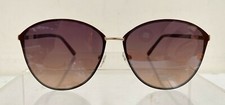 Ann Taylor Loft Metal Frame Cat Eye Sunglasses +Case Glamourous NEW Designer picture