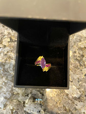Estate sale. Authentic 10k gold and amethyst ring. Size 5 picture