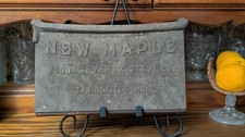 Antique Cast Iron Stove Panel Part New Maple Woods Evertz Springfield MO  picture