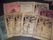 1892-1894 THE NEW YORK MUSICAL PUBLICATION MONTHLY SHEET MUSIC LOT OF 9 - O 2657 picture