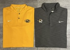 Nike Lot Of 2 Missouri Tigers Gameday Fit 1/4 Snap Pullover/Blade Polo Men’s XL picture