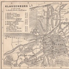 Cluj-Napoca  Romania   Original city plan map  1911  ROMANIA  România picture