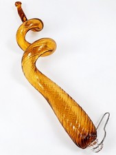Murano Style Hand Blown Art Glass Chandelier Amber Horn 15.5