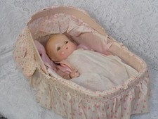 Vintage Composition Patsy Baby Doll w/ Basket & Tag picture