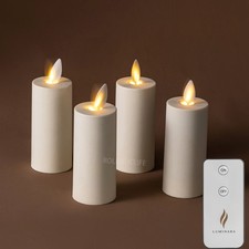 Luminara Flameless Battery Operated LED Votive Candles with Remote Set of 4 picture