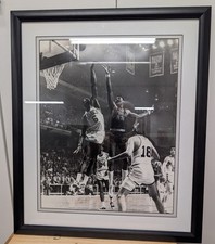 Bill Russell Wilt Chamberlain Dual Signed 16x20 Photo Framed COA HOF Celtic 76er picture