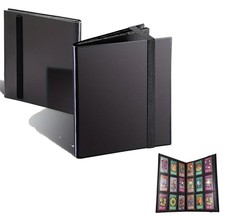 360 Card Pocket Binder with Strap 9 Pocket Trading Cards Album Folder, Black picture