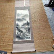 Kikuchi Midori Hanging Scroll Japanese Landscape Art Slight Wear Antique picture