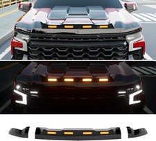 For 2019-2024 Chevy Silverado 1500 Hood Protector with LED Light Hood Deflector picture