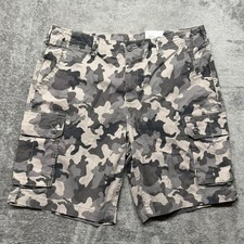 Sonoma Shorts Mens 38 Gray Camo Everyday Cargo Arctic Outdoors Stretch New picture