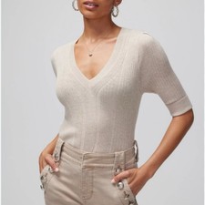White House Black Market Cashmere Blend Half Sleeve Sweater picture