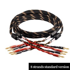 One Pair HiFi Speaker Cable High Purity 6N OFC Audio Cable For Amplifier Speaker picture