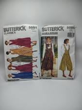 Vintage Butterick LOT of 2  Sewing Patterns Jumpsuit UNCUT 80s 90s 5051 5095 picture