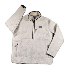 Patagonia Classic Retro-X Pullover Women’s L Natural Sherpa Fleece Windproof picture