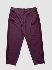 Athleta Performance Women Pants Burgundy/Plum Color Lightweight Size 14P picture