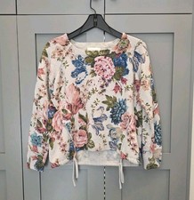 Anthropologie Angel of the North Floral Sweater Sz M Cottagecore Boho Romantic picture