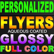 1000 CUSTOM DESIGNED FLYERS 4x6 FULL COLOR 100LB, GLOSSY 4