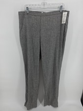 Carlisle New York Londoner Trousers Straight Leg Pants 14 Viscose Wool NWT $368 picture