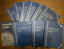 Completed Used Whitman Lincoln Cent #2 Coin Folder Book 1941-1975 87 Coins picture