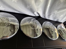 Set of 4 Vintage VW Volkswagen Chrome Flat Hubcaps 10