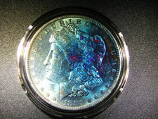 EF+/AU 1883-O MORGAN SILVER DOLLAR DETAIL BEAUTIFUL TONING COLLECTOR GRADE M2209 picture