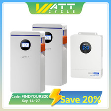 32kWh Wattcycle 48V 314Ah LiFePO4 Battery + 12kW Solar Hybrid Inverter Backup picture