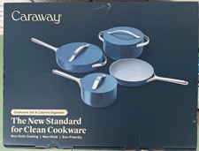 Caraway Home (CW-CSET-102) - 12pc Cookware Set & Cabinet Organizer (Navy)..NEW picture