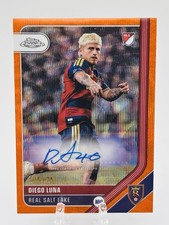 2026 Topps Chrome MLS Diego Luna Auto Orange Wave Refractor 05/25 Real Salt Lake picture