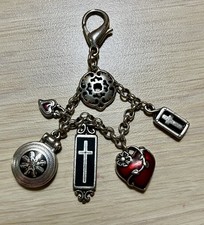 vintage Brighton Silver-Tone Multi-Charm Keychain / Bag Fob. picture