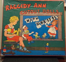 Rare 1941 Raggedy Ann Paper Dolls Milton Bradley w/Box #4106 picture