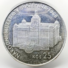 Czechoslovakia 1968 KCS 25 KORUN KM#64 150th Anniversary -National Museum Prague picture