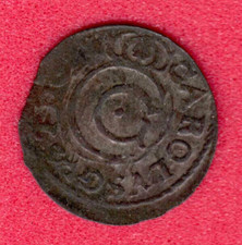Suceava Riga Schilling ca 1662 date 166 Carl X Gustav  Sweden Romania 4994 picture