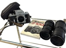 Vintage Nikon F Silver 35mm SLR Film Camera Body Original Nikon Case Included picture