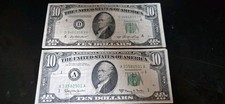 1950A $10 Dollar Bill, 1963A $10 Dollsr Bill. Federal Reserve Note, Green Seal. picture