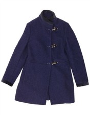 Fay Womens Overcoat UK 10 Small Navy Blue Virgin Wool DH04 picture