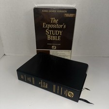 Expositor’s Study Bible KJV Jimmy Swaggart Black Leather Concordance w/ Box picture