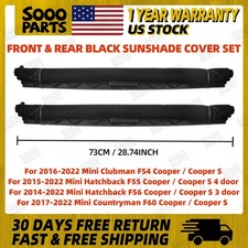 2X Black Sunroof Shade Roll-up Cover For 2014-2022 BMW Mini 54109451245 picture