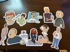 King Of The Hill 11 Pack Texas Funny Sticker Hank Hill Bobby High Quality Glossy picture