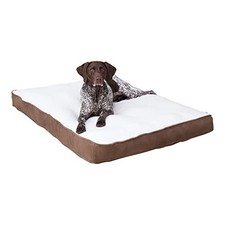 Happy Hounds Daisy Deluxe Supportive Sherpa Dog Bed, Large (48 x 36 in.), Mocha picture