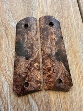 1911 Exotic Stabilized Mango Burl Wood Grips Government Full Size Colt - Smooth picture