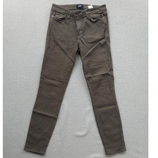 PAIGE Jeans Women 30 Brown Hoxton Ankle High Rise Skinny Stretch Denim Pants picture
