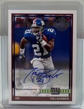 TIKI BARBER 2026 TOPPS FLAGSHIP FOOTBALL 1991 AUTO #91AC-TBA GIANTS picture