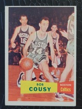 Bob Cousy 1957 Topps Basketball RC #17  Celtics - EX-EMT picture